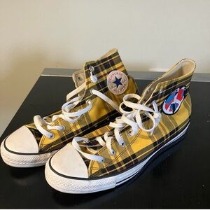 Plaid High-Top Sneakers Converse unisex